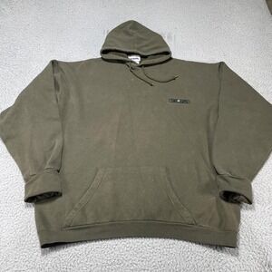 Handcuffs Hoodie Mens Large Green Made USA Pullover Kangaroo Pocket Fleece VTG